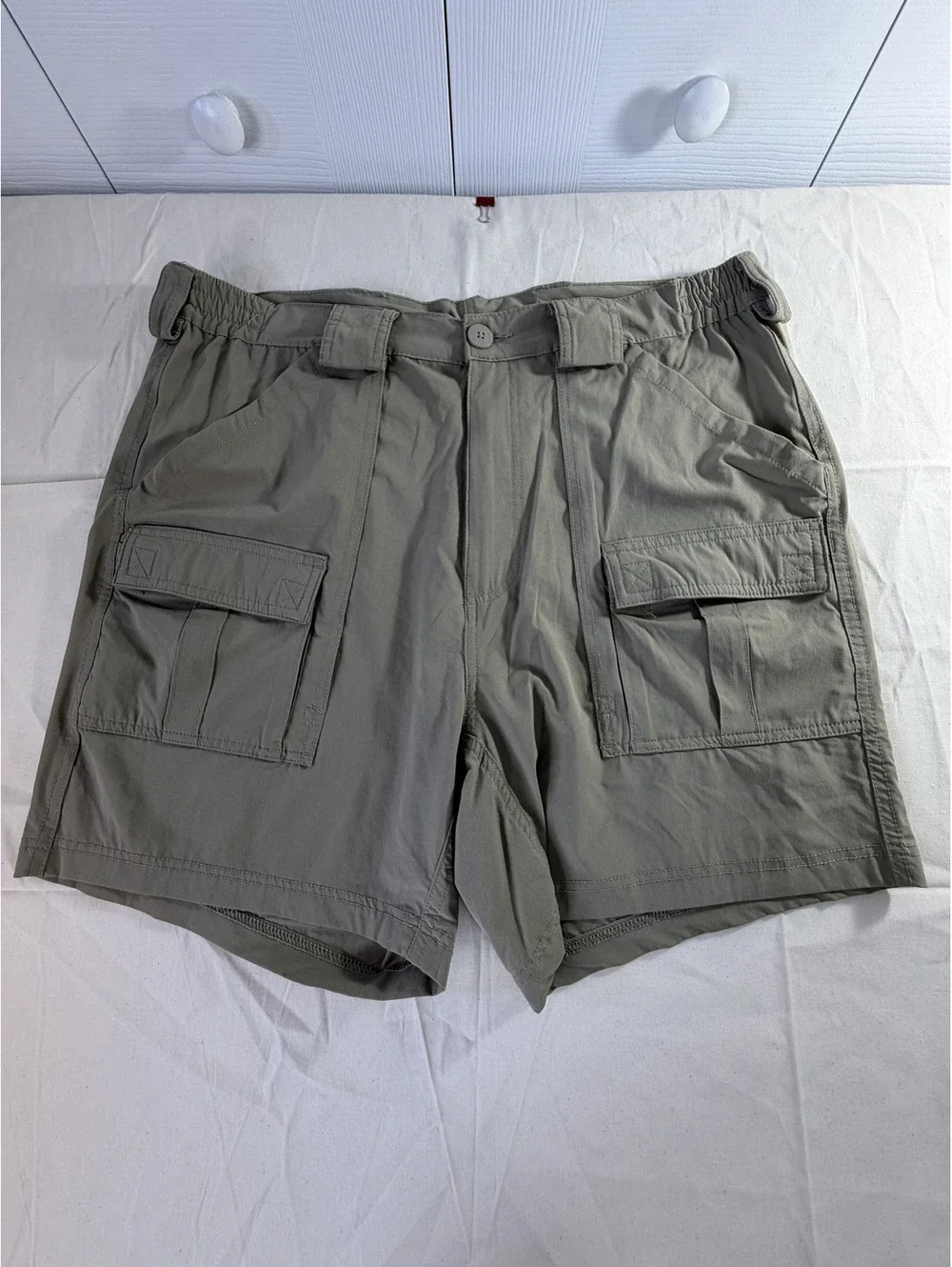 Lot of 3 Weekender‎ Brand Sportswear Mens Cargo Shorts 36 Khaki Nylon Spandex AJ